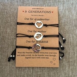 3 Generations Wish Bracelet set